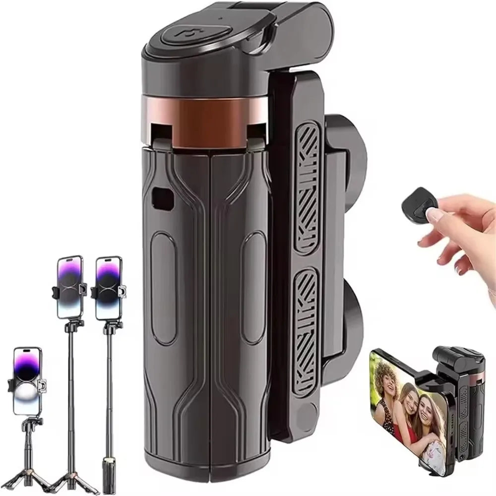 2026 New Tripod,Phone Stand with Bluetooth Shutter,Wireless Selfie Stick Brackets with Phone Holder for Smartphone Camera