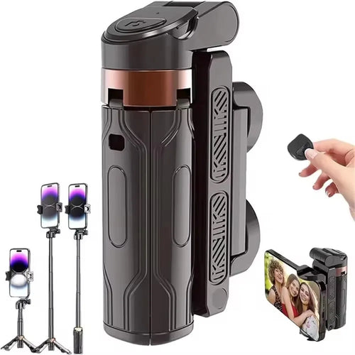 2026 New Tripod,Phone Stand with Bluetooth Shutter,Wireless Selfie Stick Brackets with Phone Holder for Smartphone Camera
