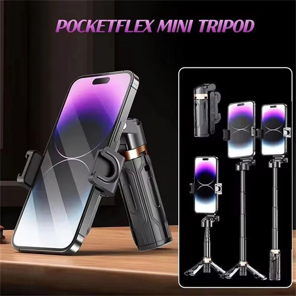 2026 New Tripod,Phone Stand with Bluetooth Shutter,Wireless Selfie Stick Brackets with Phone Holder for Smartphone Camera