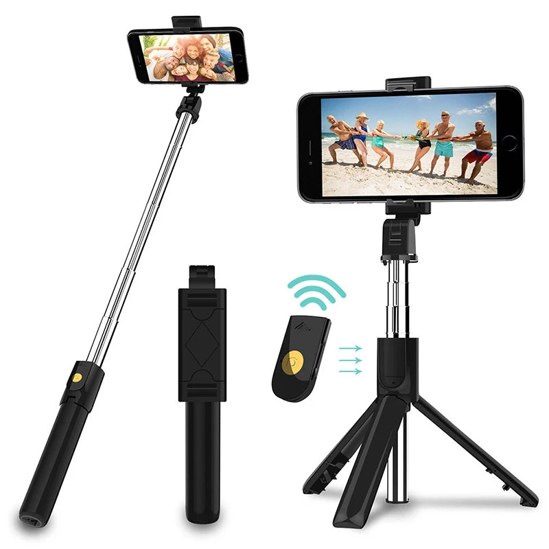 Portable Selfie Stick Wireless Bluetooth Tripods Foldable Bracket for Xiaomi Huawei Iphone Samsung Smartphone Android Ios Holder