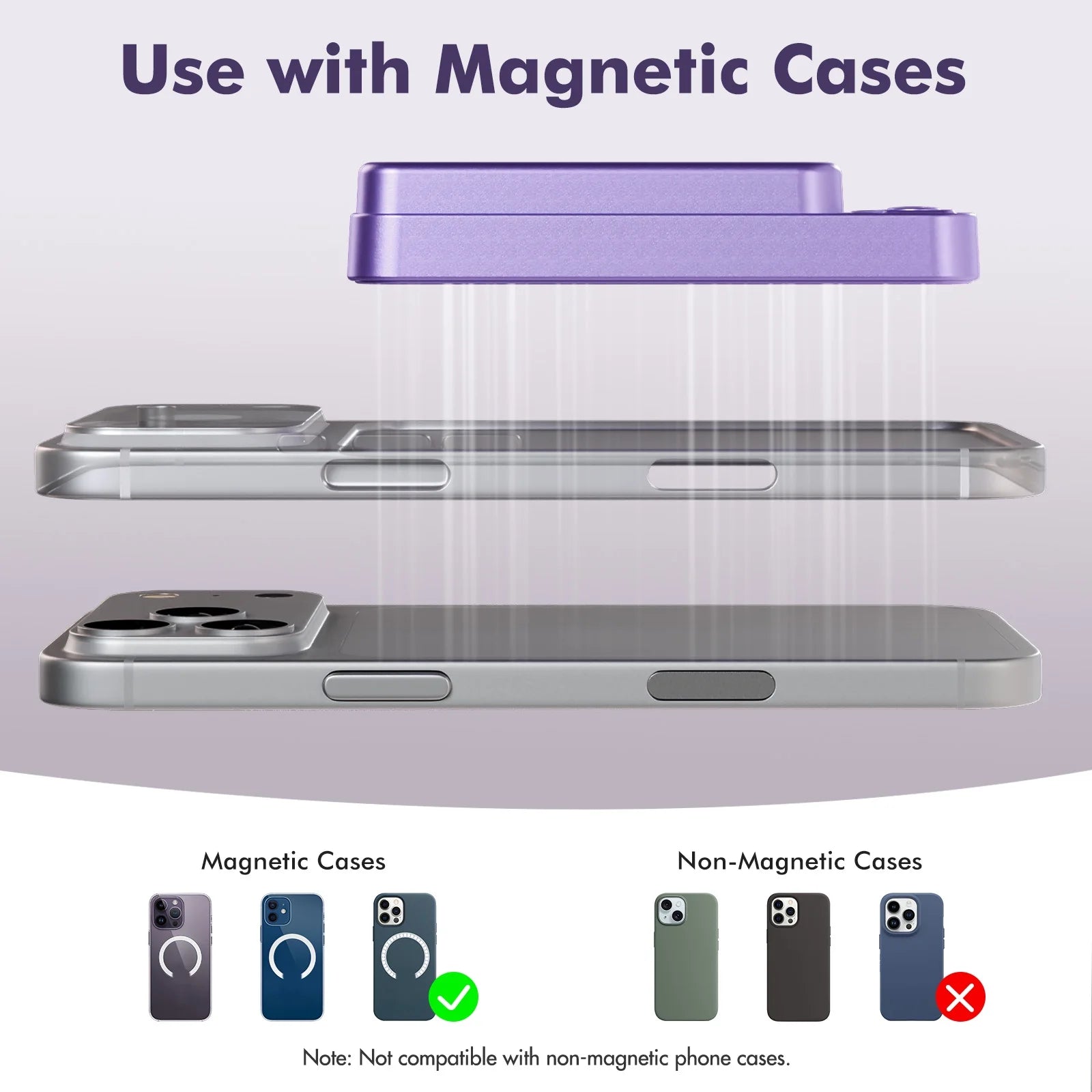 Magnetic Power Bank,10000Mah Wireless Portable Charger with 22.5W Fast Charging USB C In&Out Battery Pack Compatible for Iphone 17/16/15/14/13/12,Samsung,Android Phone Charger,Purple