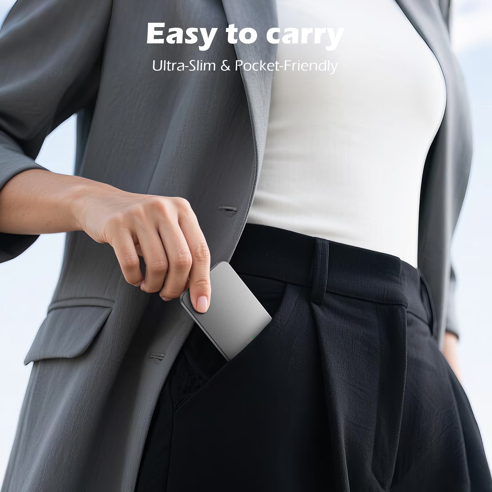 Power Bank, 5000Mah Wireless Portable Charger for Iphone, Ultral Slim Magnetic Battery Pack Compatible with 17 16 15 14 13 12, with 20W PD Fast Charging, White