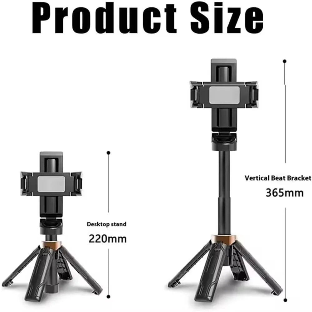 2026 New Tripod,Phone Stand with Bluetooth Shutter,Wireless Selfie Stick Brackets with Phone Holder for Smartphone Camera